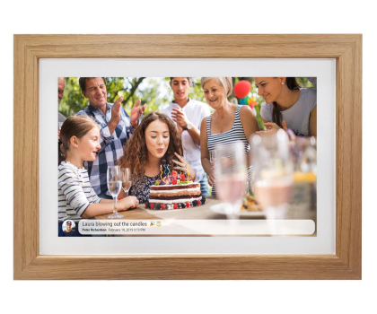 Ramka cyfrowa do zdjęć Denver PFF-1042LW FRAMEO jasne drewno
